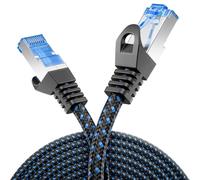 deleyCON 3,0m CAT 8 Câble Patch (40 Gbit/s, 2000 MHz) Gigabit Câble Réseau Câble Ethernet RJ45 S/FTP POE Câble LAN CAT8 pour PS5 Routeur Modem TV Switch Ordinateur Portable - Noir