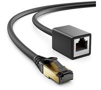 deleyCON 3,0m CAT8.1 RJ45 Rallonge Câble patch Câble réseau 40 GBit/s 2000 MHz S/FTP Cuivre PiMF 1x RJ45 Connecteur 1x R45 Prise pour Ethernet LAN Gaming Streaming - Noir