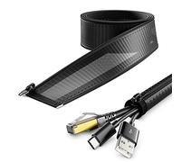 deleyCON 3,0m Faisceau de Câbles avec Fermeture à Glissière 15mm de Diamètre Gestion des Câbles Gaine de Câble Protection de Câble Gaine de Câble en Nylon Robuste Maison Lieu de Travail Bureau Noir