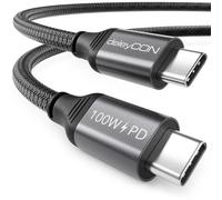deleyCON 3,0m USB C Câble PD3.0 (100W Charge Rapide) Recharge USB-C vers USB-C pour iPhone 17 16 15 Pro Max Air Galaxy S26 S25 S24 S23 S22 Pixel iPad Pro MacBook Air Tablettes Switch PS5