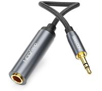 deleyCON 3,5mm vers 6,3mm Jack STÉRÉO - AUX Audio Adaptateur Liaison TRS - 3,5mm Fiche vers 6,3mm Prise, 20cm - pour Casque, haut-Parleur, Guitare, Amplificateur, HiFi