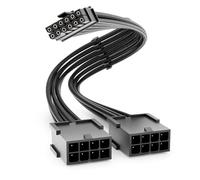deleyCON 30cm Câble D’extension PCIe - Connecteur 12 Broches vers 2x8 Broches - pour Carte Graphique PCI-E/GPU - Compatible GeForce RTX 3070/3080/3080 Ti/3090
