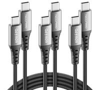 deleyCON 3x Câbles USB-C (0,5m 1m 2 m) PD 3.0 PPS (Câble de Charge Rapide 60 W) Câble de Charge USB-C vers USB-C pour iPhone 17 16 15 Pro Max Air Galaxy S25 S24 S23 Pixel iPad Pro MacBook Air Pods