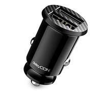 deleyCON 4,8A Allume-Cigare Chargeur USB - 4800mA Charge Rapide 2 Ports USB - Mini Voiture Compatible avec iPhone 17/16/15/14/13, iPad Pro/Air 2/Mini, S25/S24 et Autres
