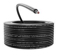 deleyCON 50m Câble Solaire 6mm² - Câble Photovoltaïque pour Installations PV - Résistant aux UV Sans Halogène pour 1kV AC 1,5kV DC - Idéal pour la Pose Fixe et Contacts Enfichables PV - Noir