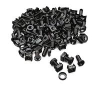 deleyCON 50x Vis et Ècrous à Cages M6 pour Armoires Réseau - Baie de de Serveur 10" & 19" Pouces En Acier - Noir