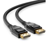 deleyCON 5m Câble DisplayPort 1.4 8K - 1080P Jusqu'à 8K - Idéal pour Les Écrans de Jeu Jusqu'à 360 Hz PC HBR3 DSC HDR-10 - Noir