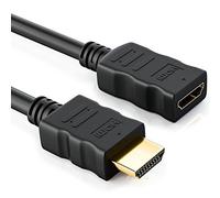 deleyCON 5m HDMI Rallonge Câble - Compatible HDMI 2.0a/b/1.4a - UHD 4K HDR 3D 1080p 2160p ARC - High Speed avec Ethernet - Noir