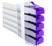 deleyCON 5x 0,5m CAT7 Câble Réseau - 10 Gigabit - Court 50cm RJ45 Câble Patch Ethernet (Cuivre, Blindage SFTP PiMF) - LAN DSL Switch Modem Routeur Panneau Patch CAT7 CAT6 CAT5 - Blanc