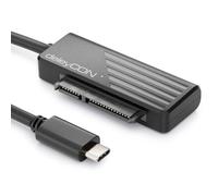 deleyCON Adaptateur USB 3.0 SATA Cable USB C vers Disques Durs 2,5" Pouces HDD SSD 5 GBit/s UASP SATA I II III Plug&Play