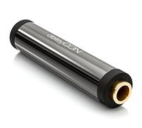 deleyCON AUX Audio Stéréo 3,5mm Adaptateur Coupleur Jack - Noir | Câble jack vers jack, boîtier métallique et contacts plaqués or, pour casques, haut-parleurs et câbles d'enceintes