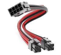 deleyCON Câble d'alimentation 30cm 18 AWG PSU Noir Rouge