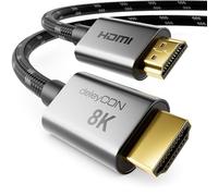 deleyCON Câble HDMI 2.1 8K 3,0m - pour TV, Moniteur, PS4, PS5, Xbox, Barre de Son Dolby Atmos EARC, HDR10+ VRR - Débit 48 Gbps Ultra High Speed - 10K/8K@60Hz, 4K@120Hz/144Hz, 2K@240Hz