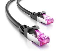 deleyCON Câble Réseau CAT7 Extérieur 50m (10 Gbit/s, Blindage S/FTP, Cuivre) RJ45 Ethernet LAN Patch - Résistant aux Intempéries - Pour Caméras, PoE, Camping etc.