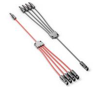 deleyCON Câble solaire Y 4/1 - Adaptateur 6 mm² - Fiche Y PV4 / adaptateur T IP68 1500 V - (M/FFFF, F/MMMM) - Pour installation solaire, panneau solaire, installation PV, photovoltaïque, fiche PV (60