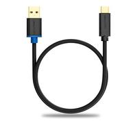 DeleyCON - Câble USB - USB-C (M) pour USB type A (M) - USB 3.1 - 5 V - 0.9 A - 3 m - charge et synchronisation - noir