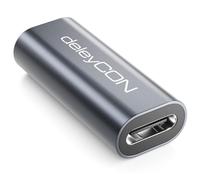 deleyCON Coupleur USB-C 40 Gbps, 240 W, 8K60Hz, USB 4.0 - Boîtier Aluminium - Prise C vers Prise C - Prolonger Câble USB-C - pour Charge & Données, Smartphone, Tablette, MacBook, Notebook, PS5, etc.