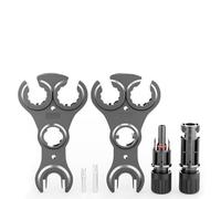 deleyCON Fiche Solaire 1 Paire - PV4 Connecteur Solaire Mâle Femelle 1500V & Outillage - IP68 Étanche à l'eau - pour Installation Photovoltaïque (PV) - pour 2,5mm² à 6mm² Câbles Solaires