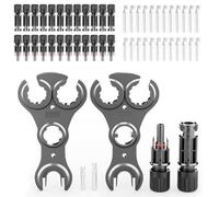 deleyCON Fiche Solaire 12 Paires - PV4 Connecteur Solaire Mâle Femelle 1500V & Outillage - IP68 Étanche à l'eau - pour Installation Photovoltaïque (PV) - pour 2,5mm² à 6mm² Câbles Solaires