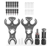 deleyCON Fiche Solaire 6 Paires - PV4 Connecteur Solaire Mâle Femelle 1500V & Outillage - IP68 Étanche à l'eau - pour Installation Photovoltaïque (PV) - pour 2,5mm² à 6mm² Câbles Solaires