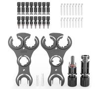 deleyCON Fiche Solaire 8 Paires - PV4 Connecteur Solaire Mâle Femelle 1500V & Outillage - IP68 Étanche à l'eau - pour Installation Photovoltaïque (PV) - pour 2,5mm² à 6mm² Câbles Solaires