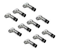 deleyCON Lot de 10 connecteurs de compression F 7,2 mm - Fiche F coudée à 90° - Pour câble coaxial satellite TV - Haute atténuation du retour - Construction robuste plaquée or