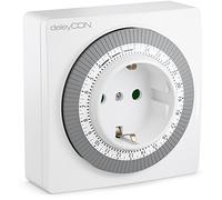 deleyCON Mécanique Minuteur Interrupteur Horaire Minuteur Timer manuellement réglable Via la Platine 96 Circuits Intérieur 3500W Blanc