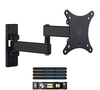 deleyCON Support Mural TV Universel 13"-27" (33-69cm) Inclinable et Pivotable - 15kg - Téléviseur TFT OLED LED LCD Plasma Jusqu'à VESA 100x100