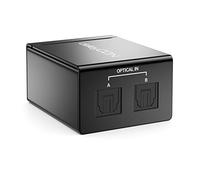 deleyCON Toslink 2x1 Switch SPDIF Audio Manual Switch Splitter (2X in / 1x Out) Optical TOSLINK - Metal