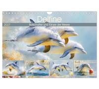 Delfine. Botschafter und Tänzer der Meere (Wandkalender 2027 DIN A4 quer), CALVENDO Monatskalender: Sanfte Meeresmomente mit anmutigen Delfinen