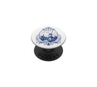 Delft Holland Windmill Blue Tile Art Dutch Canal Porcelain PopSockets PopGrip Adhésif