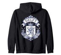 Delft Hollande Blason Lion Bleu de Delft Moulin Ceramique Sweat à Capuche