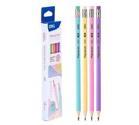 Deli 12 Pièces/Boîte 2,4 Crayon Hb 4 Couleurs Cas École Étudiant Fournitures D'art Ec025-Hb - Type 12 Pcs Per Box