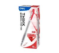 Deli 12 Pièces/Boîte Stylo À Bille Bureau École Stylos Gel Écriture Lisse Papeterie Fournitures Primaires 1.0mm 0.7mm Noir Bleu Rouge