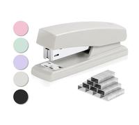 deli Agrafeuse de bureau avec 640 agrafes, agrafeuse de bureau, capacité de 25 feuilles, blanc