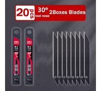 Deli Art Knife High Carbon Small Blade,Papier Peint Résistant,Utilitaire Opaque,Tout Métal,Boîte Rétractable De Sécurité,Cutter Faca Pour L'école,30 - Type 20pcs Black Blades