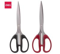 Deli Blister Ciseaux Acier Inoxidable 210mm Noir Ou Rouge Aléatoire