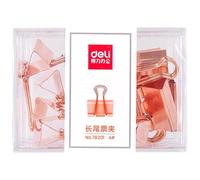 DELI Lot de 36 (3x12) Pinces à clip métal Rose Gold 25mm