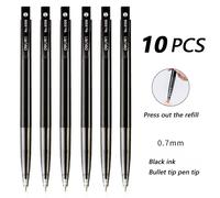 Deli-Bullet-Ensemble De Stylos À Bille,Pointe Fine 0.7mm,Encre Noire,Fournitures De Bureau Et Scolaires,Papeterie,10 Pièces,60 Pièces - Type Black 10pcs