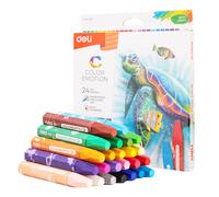 Deli Coffret de 24 pastels à l'huile