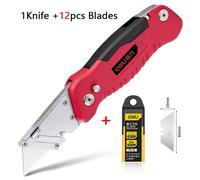 Deli-Coupe-Boîte Pliant Multifonction,Couteau Utilitaire De Poche Professionnel,Lame Tranchante,Couteau De Papier Peint,Qualité Supérieure,Rap-Duty,Sk2 - Type 1knife With 12blades