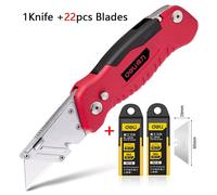 Deli-Coupe-Boîte Pliant Multifonction,Couteau Utilitaire De Poche Professionnel,Lame Tranchante,Couteau De Papier Peint,Qualité Supérieure,Rap-Duty,Sk2 - Type 1knife With 22blades
