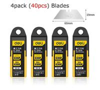 Deli-Coupe-Boîte Pliant Multifonction,Couteau Utilitaire De Poche Professionnel,Lame Tranchante,Couteau De Papier Peint,Qualité Supérieure,Rap-Duty,Sk2 - Type 40pcs Blades