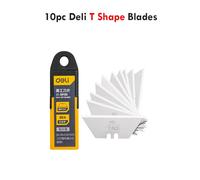 Deli-Couteau De Poche En Métal Rétractable,Couteau Utilitaire En Alliage D'aluminium,Lame Sk5 Pour Boîte De Cartons - Type 10pc T Blades