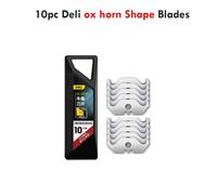 Deli-Couteau De Poche En Métal Rétractable,Couteau Utilitaire En Alliage D'aluminium,Lame Sk5 Pour Boîte De Cartons - Type 10pc Ox Horn Blade