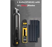 Deli-Couteau Utilitaire À Encliqueter Pour Le Retrait Du Papier Peint,Coupe-Papier Express,Outils Faits À La Main,Plusieurs Modèles,Sécurité,Opaque,Pointu,Phérique - Type Ht4018 Knife Bkblade