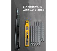 Deli-Couteau Utilitaire À Encliqueter Pour Le Retrait Du Papier Peint,Coupe-Papier Express,Outils Faits À La Main,Plusieurs Modèles,Sécurité,Opaque,Pointu,Phérique - Type 2037s Knife Blades