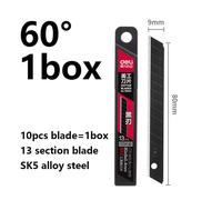 Deli-Couteau Utilitaire Rétractable En Acier Au Carbone,Coupe-Boîte,Fournitures D'art,Couteau Aiguisé,30 °,60 ° - Type B Blade 1box
