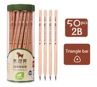 Deli-Crayon En Bois 2b Hb Pour Enfants D'école Primaire,Test D'écriture Ao.Com,Croquis De Dessin,Sécurité Au Crayon Spécial - Type 50pcs 2b 58118