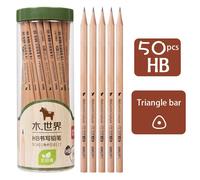 Deli-Crayon En Bois 2b Hb Pour Enfants D'école Primaire,Test D'écriture Ao.Com,Croquis De Dessin,Sécurité Au Crayon Spécial - Type 50pcs Hb 58117
